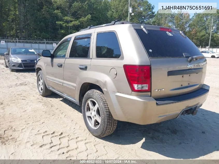 1J4HR48N75C651691 2005 Jeep Grand Cherokee Laredo