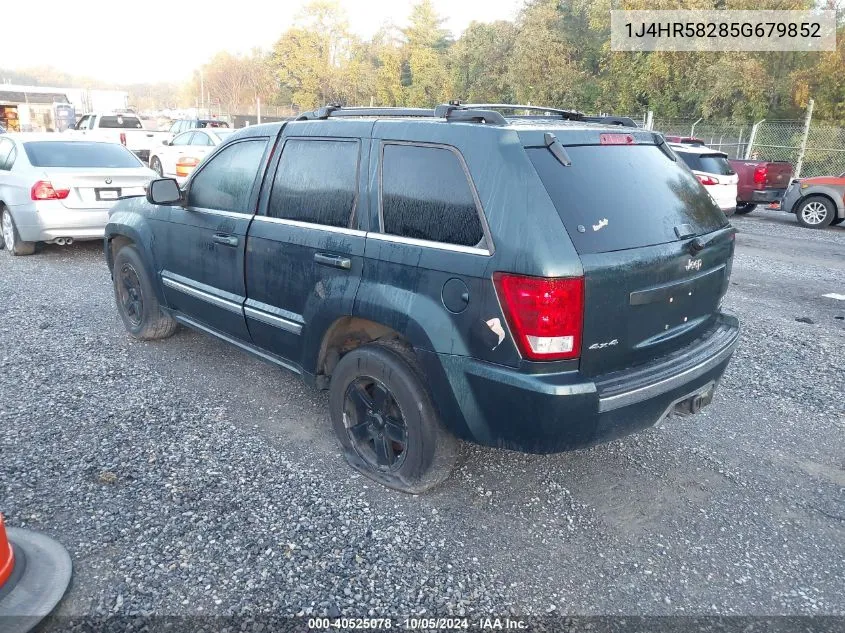 2005 Jeep Grand Cherokee Limited VIN: 1J4HR58285G679852 Lot: 40525078