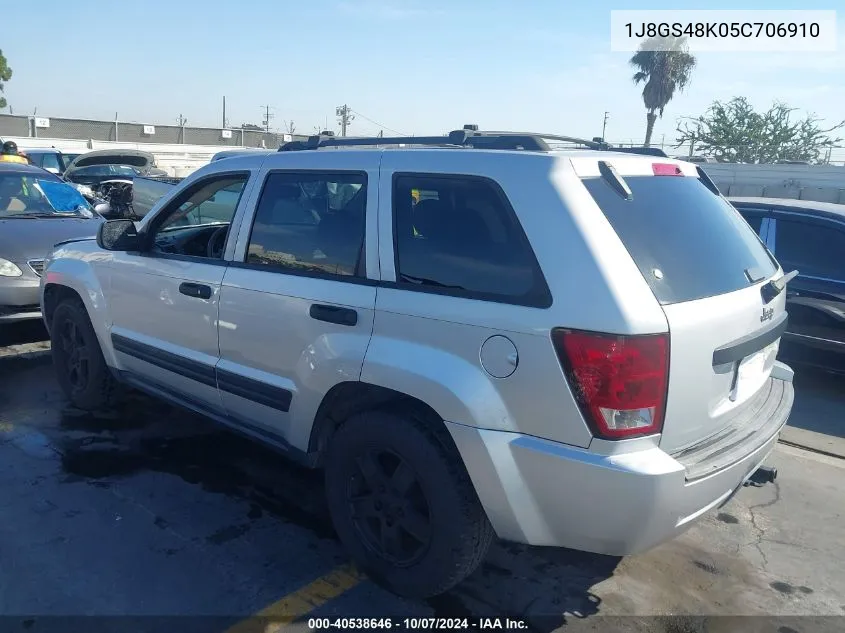 2005 Jeep Grand Cherokee Laredo VIN: 1J8GS48K05C706910 Lot: 40538646