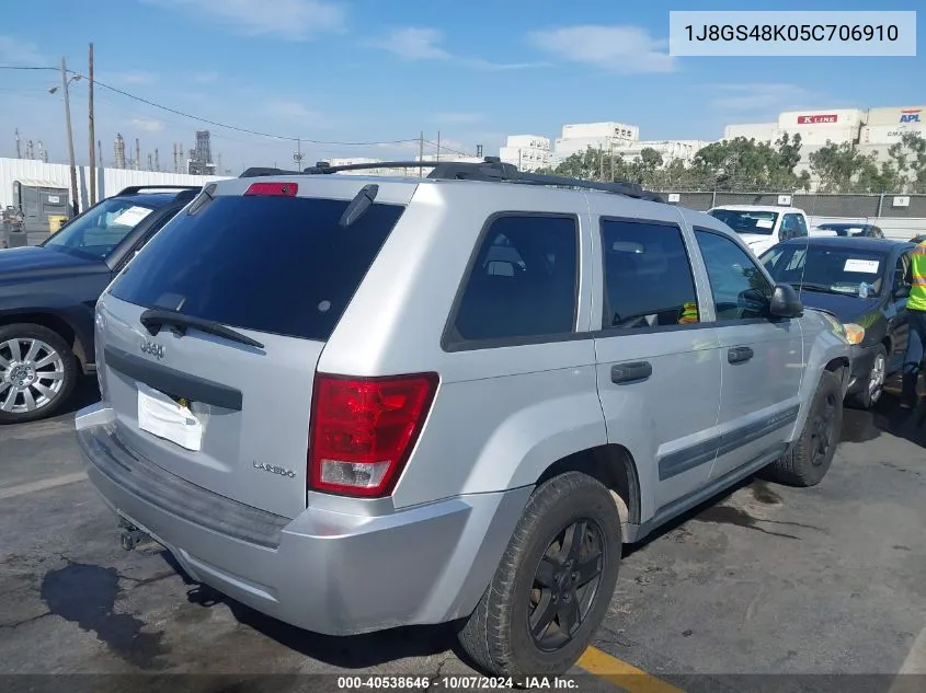 2005 Jeep Grand Cherokee Laredo VIN: 1J8GS48K05C706910 Lot: 40538646