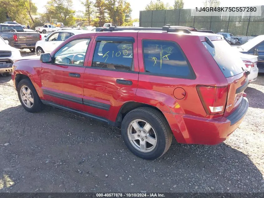 2005 Jeep Grand Cherokee Laredo VIN: 1J4GR48K75C557280 Lot: 40577878