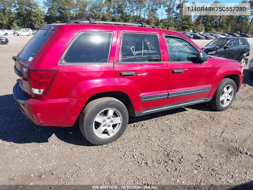 2005 Jeep Grand Cherokee Laredo VIN: 1J4GR48K75C557280 Lot: 40577878