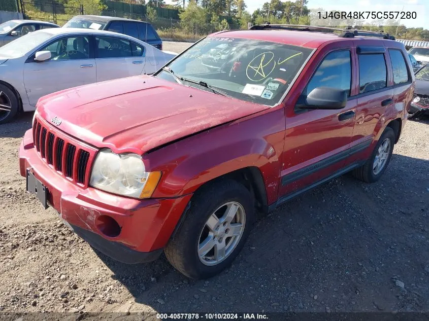 2005 Jeep Grand Cherokee Laredo VIN: 1J4GR48K75C557280 Lot: 40577878