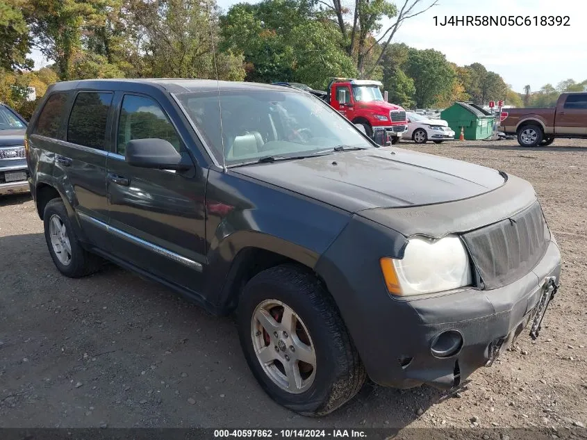 2005 Jeep Grand Cherokee Limited VIN: 1J4HR58N05C618392 Lot: 40597862