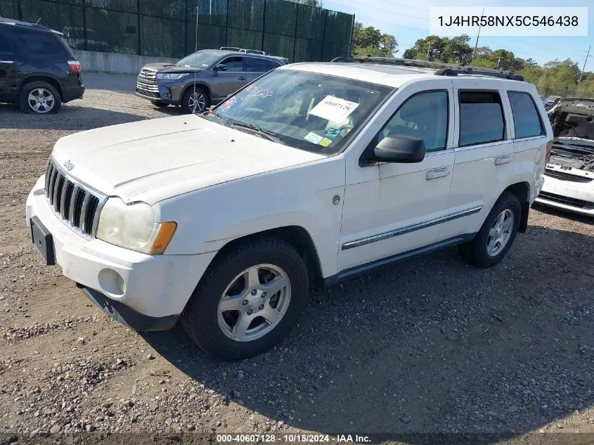 2005 Jeep Grand Cherokee Limited VIN: 1J4HR58NX5C546438 Lot: 40607128