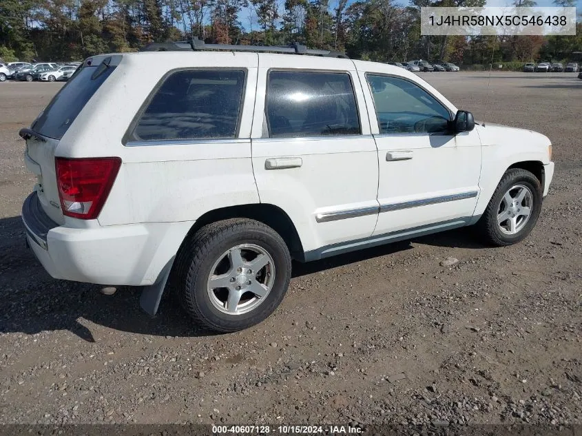 2005 Jeep Grand Cherokee Limited VIN: 1J4HR58NX5C546438 Lot: 40607128