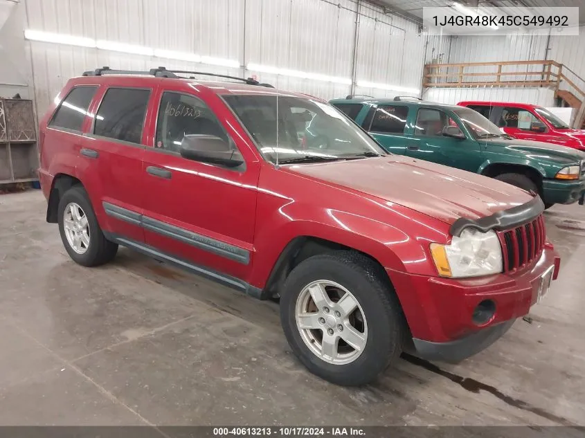 2005 Jeep Grand Cherokee Laredo/Columbia/Freedom VIN: 1J4GR48K45C549492 Lot: 40613213