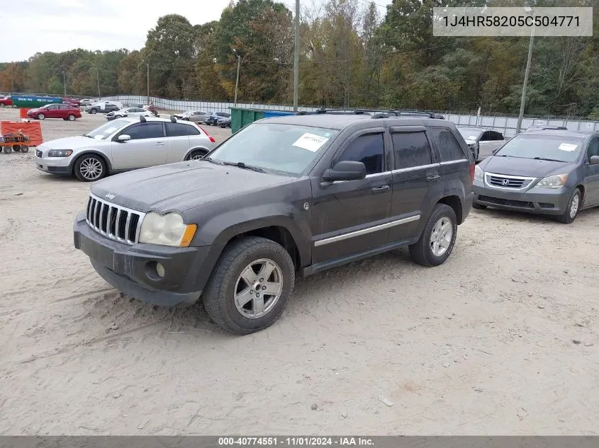 1J4HR58205C504771 2005 Jeep Grand Cherokee Limited