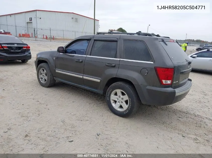 1J4HR58205C504771 2005 Jeep Grand Cherokee Limited