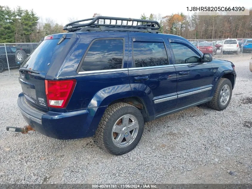 2005 Jeep Grand Cherokee Limited VIN: 1J8HR58205C664390 Lot: 40781761