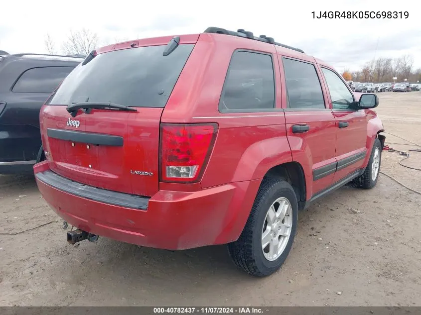 2005 Jeep Grand Cherokee Laredo VIN: 1J4GR48K05C698319 Lot: 40782437