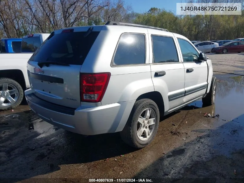 2005 Jeep Grand Cherokee Laredo VIN: 1J4GR48K75C721269 Lot: 40807639