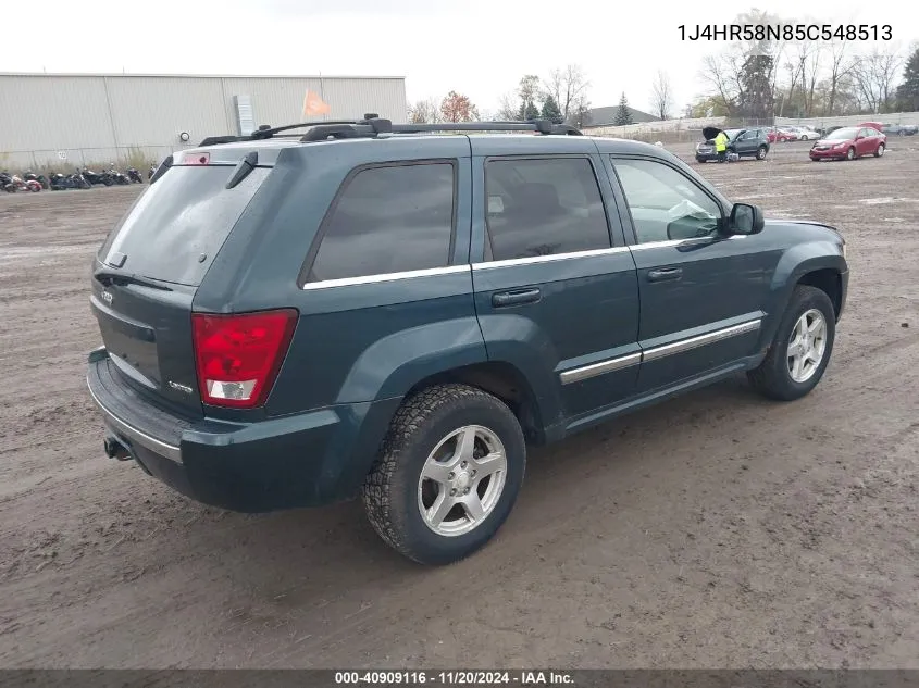 2005 Jeep Grand Cherokee Limited VIN: 1J4HR58N85C548513 Lot: 40909116