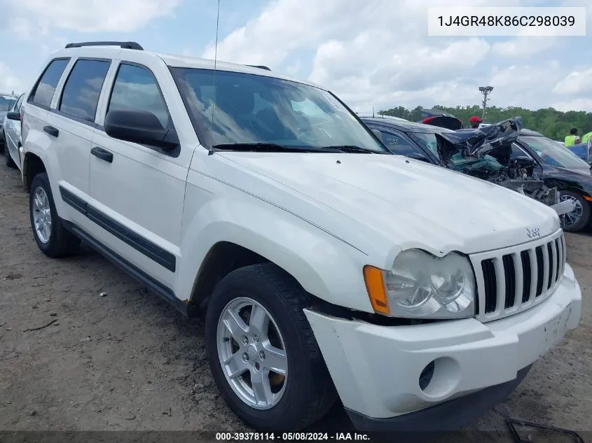 2006 Jeep Grand Cherokee Laredo VIN: 1J4GR48K86C298039 Lot: 39378114