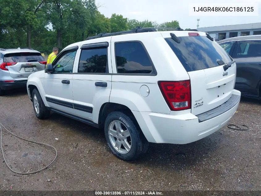 2006 Jeep Grand Cherokee Laredo VIN: 1J4GR48K06C186125 Lot: 39813596