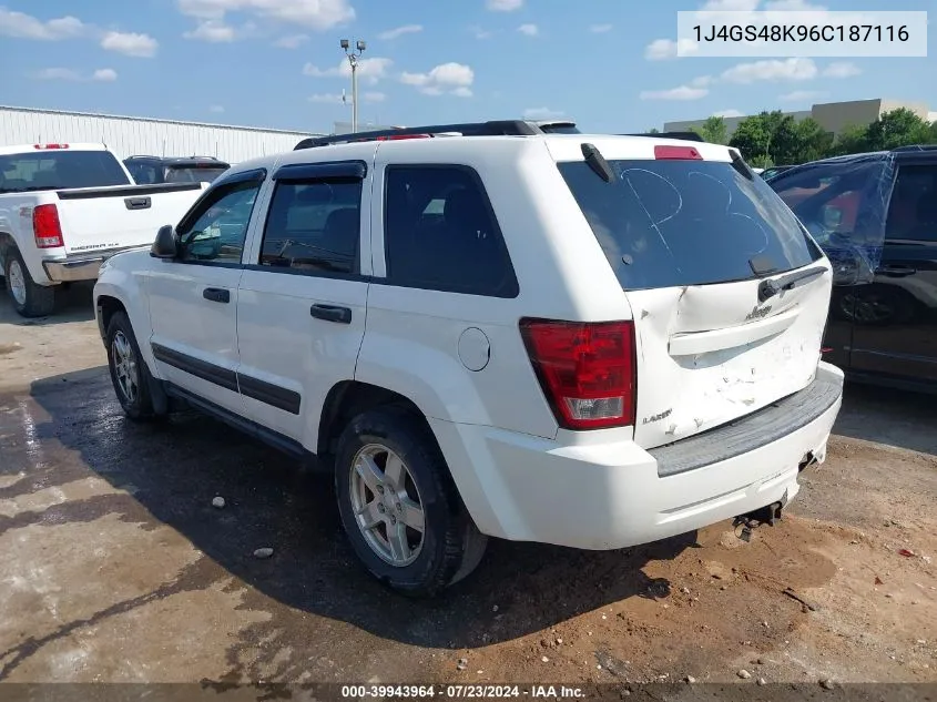 1J4GS48K96C187116 2006 Jeep Grand Cherokee Laredo