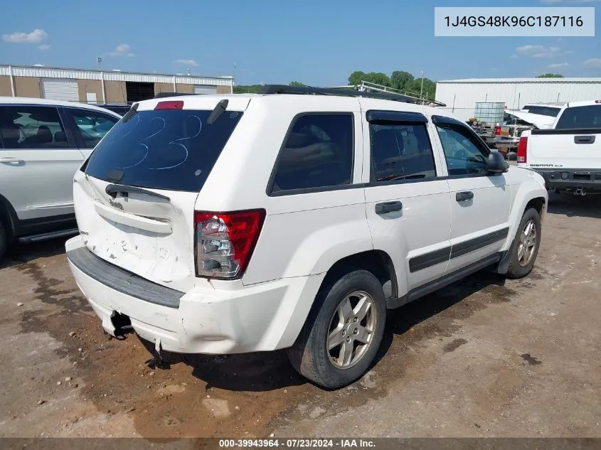 1J4GS48K96C187116 2006 Jeep Grand Cherokee Laredo