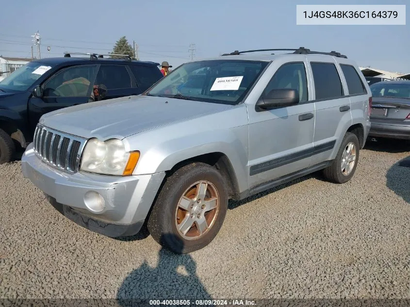 2006 Jeep Grand Cherokee Laredo VIN: 1J4GS48K36C164379 Lot: 40038505