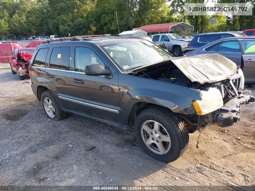 2006 Jeep Grand Cherokee Limited VIN: 1J8HR58236C146792 Lot: 40086039