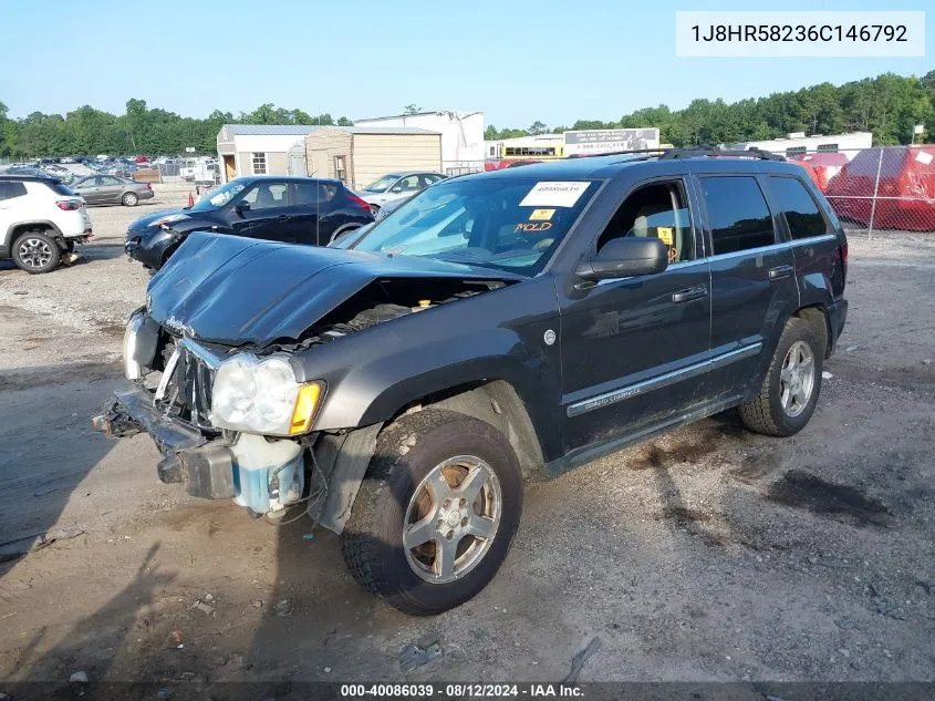 2006 Jeep Grand Cherokee Limited VIN: 1J8HR58236C146792 Lot: 40086039