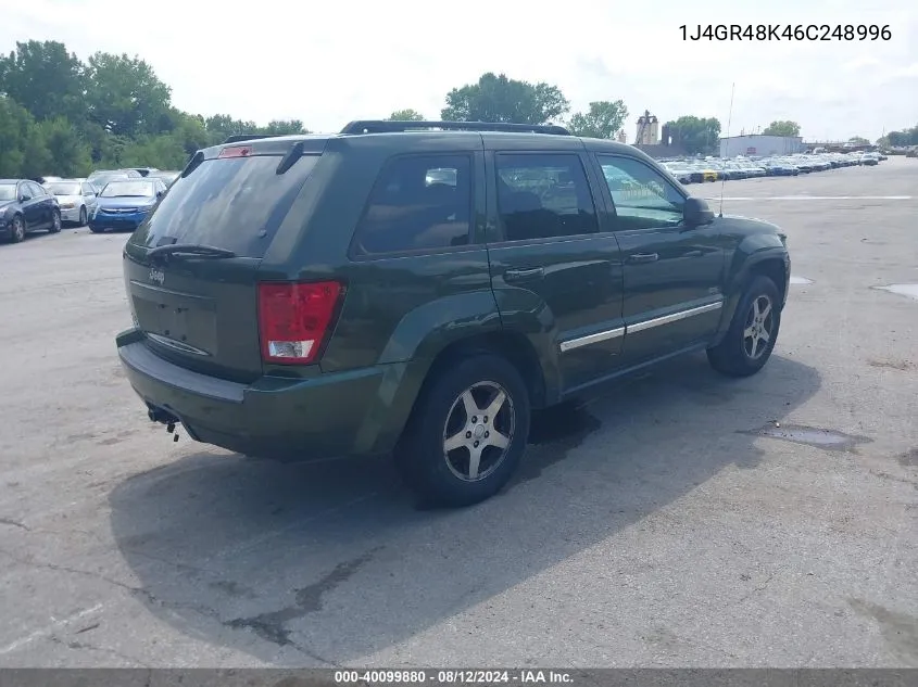 2006 Jeep Grand Cherokee Laredo VIN: 1J4GR48K46C248996 Lot: 40099880