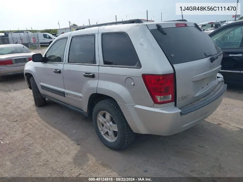 1J4GR48K56C111470 2006 Jeep Grand Cherokee Laredo