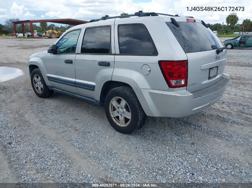 2006 Jeep Grand Cherokee Laredo VIN: 1J4GS48K26C172473 Lot: 40202071