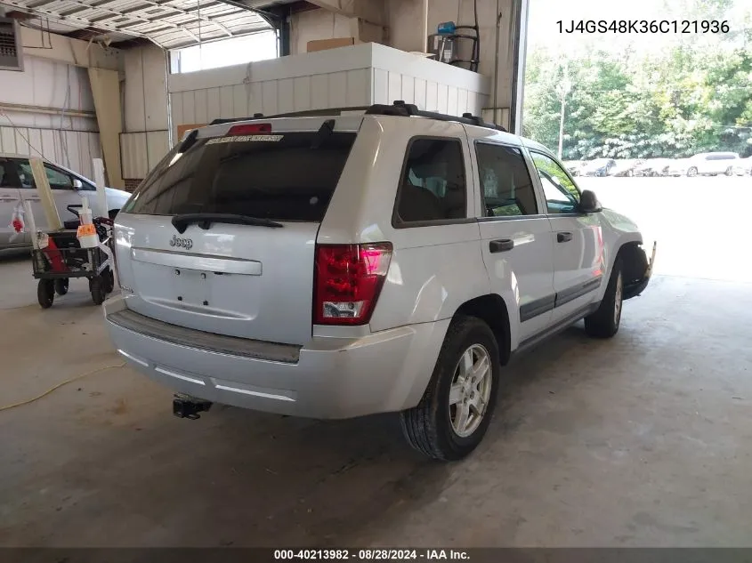 2006 Jeep Grand Cherokee Laredo VIN: 1J4GS48K36C121936 Lot: 40213982