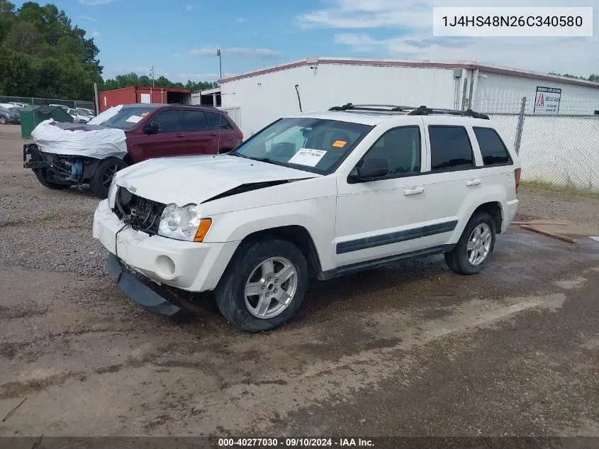 2006 Jeep Grand Cherokee Laredo VIN: 1J4HS48N26C340580 Lot: 40277030