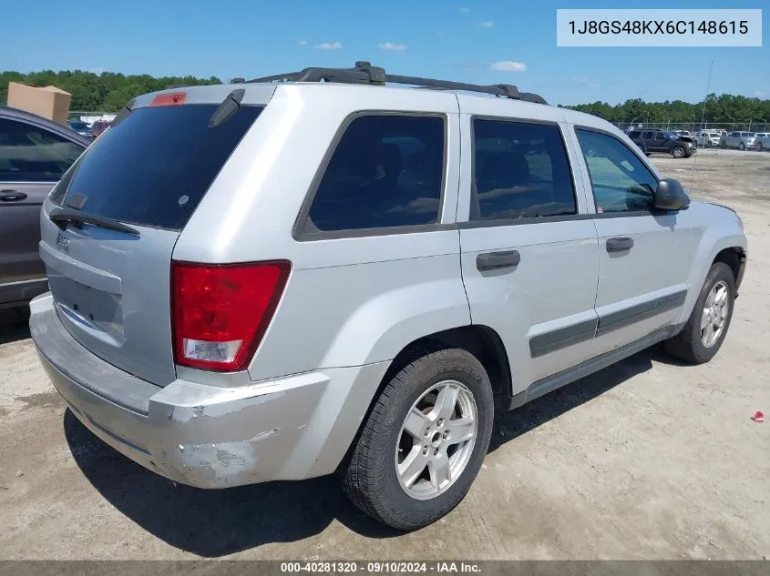 1J8GS48KX6C148615 2006 Jeep Grand Cherokee Laredo