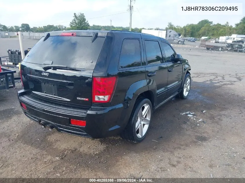 2006 Jeep Grand Cherokee Srt-8 VIN: 1J8HR78306C209495 Lot: 40285388