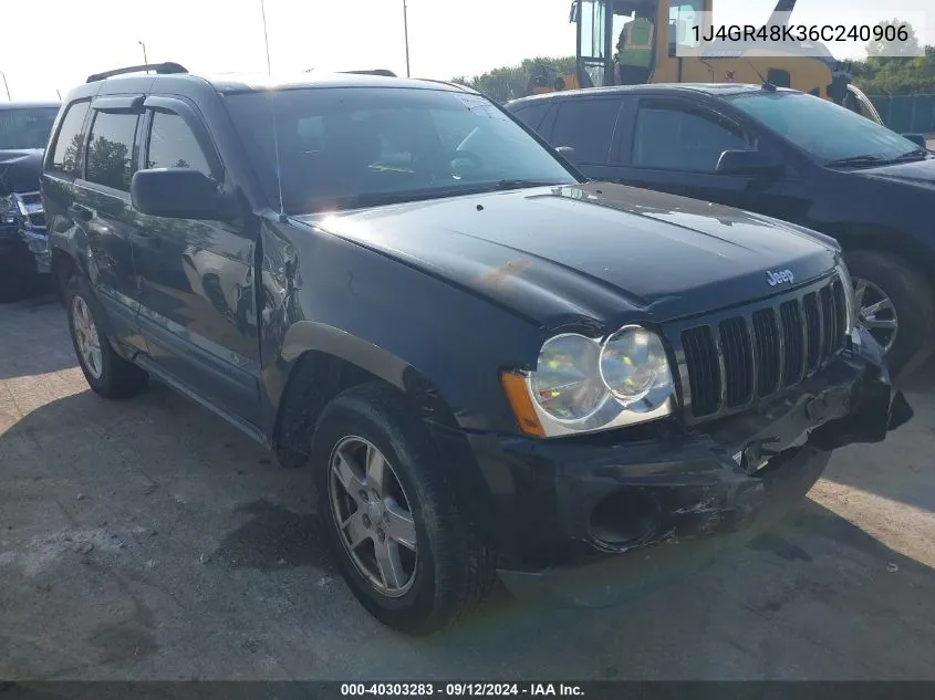 2006 Jeep Grand Cherokee Laredo/Columbia/Freedom VIN: 1J4GR48K36C240906 Lot: 40303283