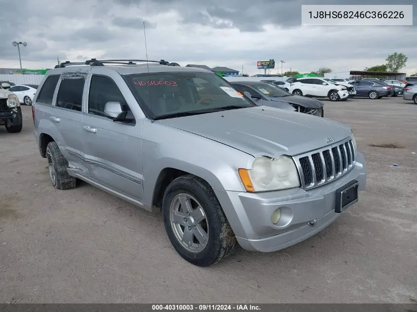 2006 Jeep Grand Cherokee Overland VIN: 1J8HS68246C366226 Lot: 40310003