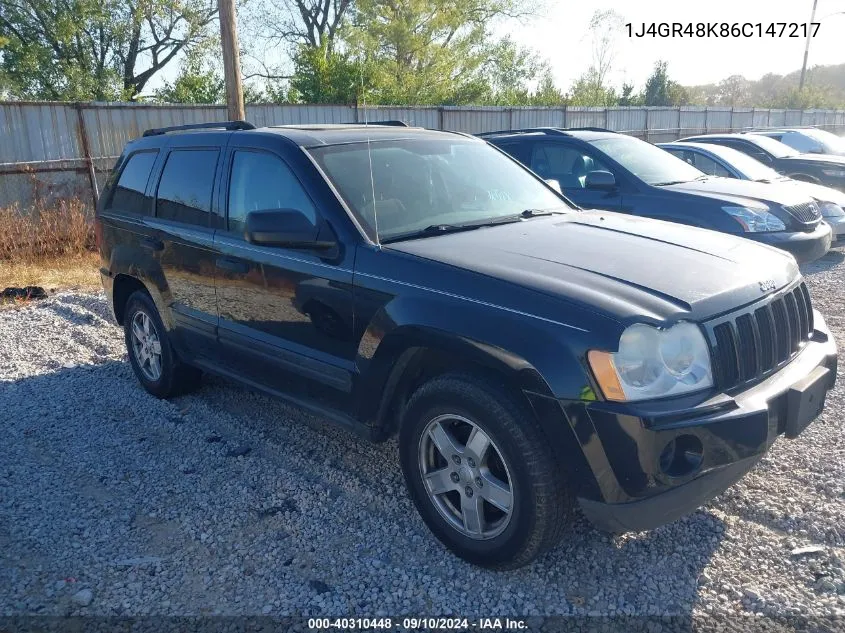 2006 Jeep Grand Cherokee Laredo VIN: 1J4GR48K86C147217 Lot: 40310448