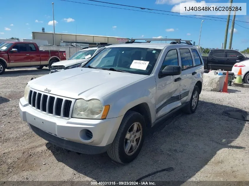 2006 Jeep Grand Cherokee Laredo VIN: 1J4GS48K16C205284 Lot: 40331315