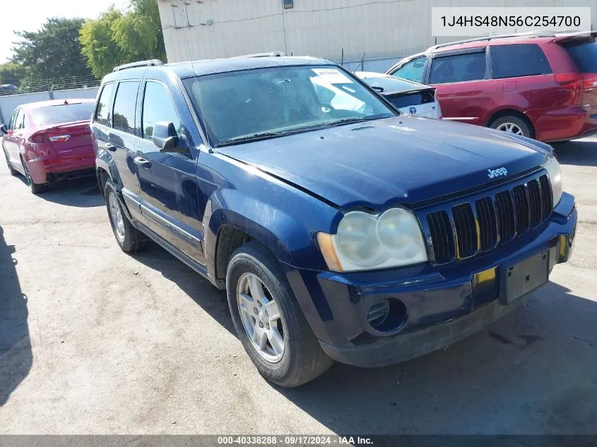 2006 Jeep Grand Cherokee Laredo VIN: 1J4HS48N56C254700 Lot: 40338288