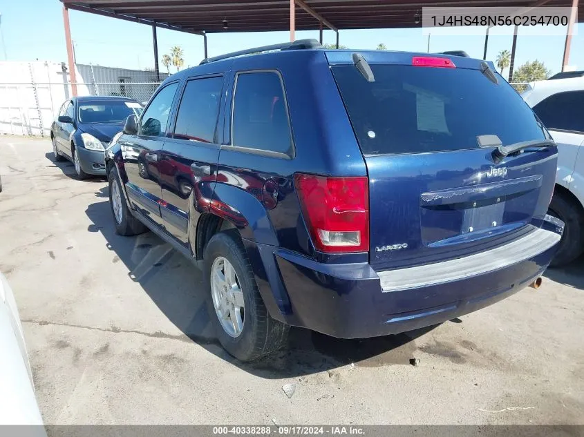 2006 Jeep Grand Cherokee Laredo VIN: 1J4HS48N56C254700 Lot: 40338288