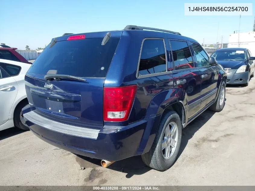 2006 Jeep Grand Cherokee Laredo VIN: 1J4HS48N56C254700 Lot: 40338288