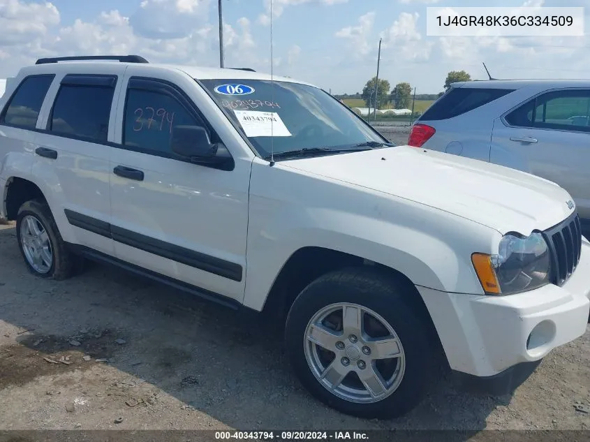 1J4GR48K36C334509 2006 Jeep Grand Cherokee Laredo