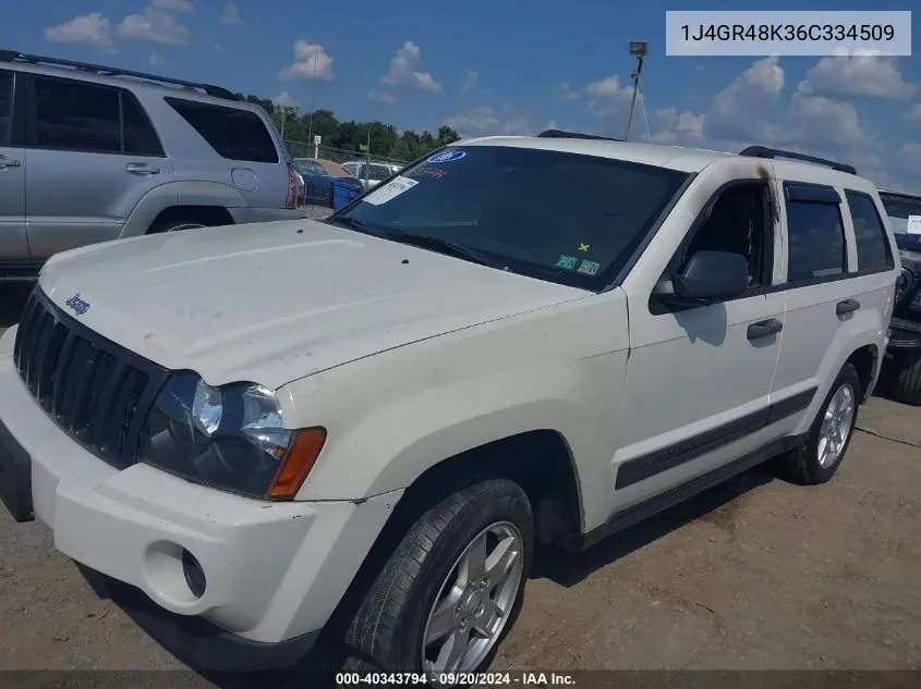 1J4GR48K36C334509 2006 Jeep Grand Cherokee Laredo