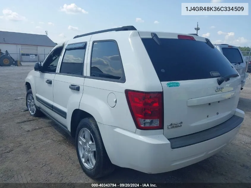 2006 Jeep Grand Cherokee Laredo VIN: 1J4GR48K36C334509 Lot: 40343794