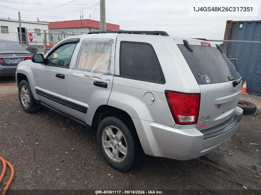 1J4GS48K26C317351 2006 Jeep Grand Cherokee Laredo