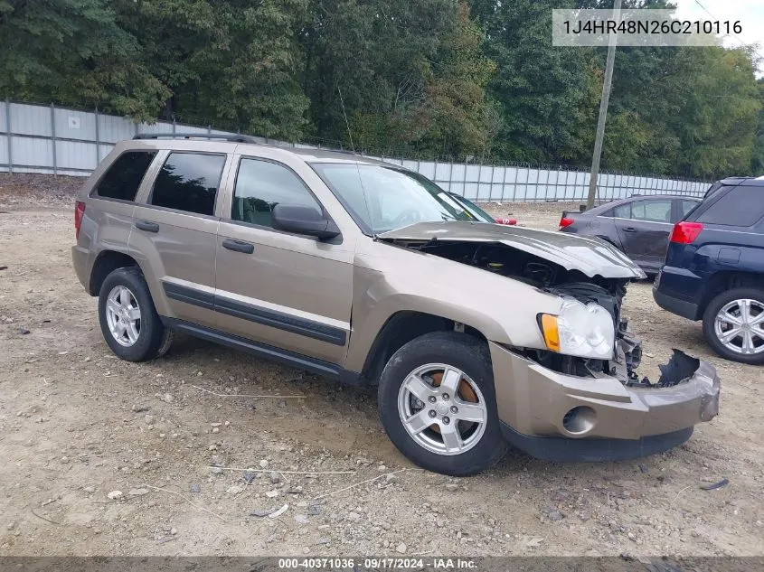 2006 Jeep Grand Cherokee Laredo VIN: 1J4HR48N26C210116 Lot: 40371036