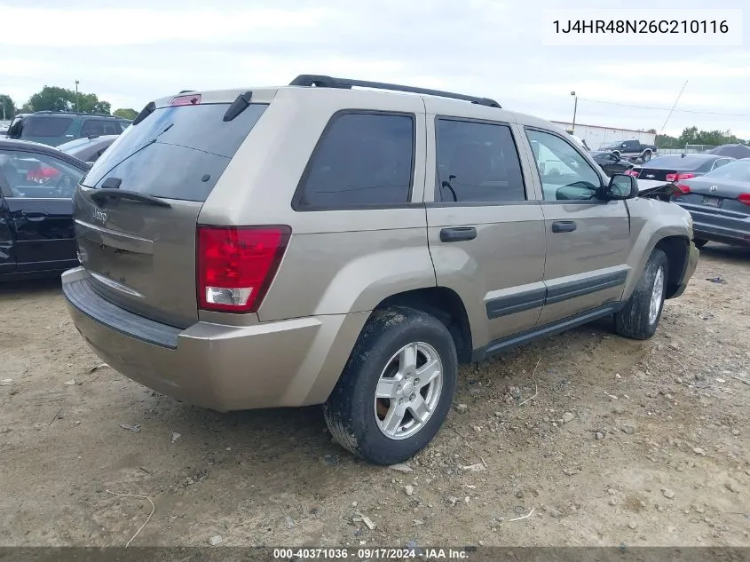 1J4HR48N26C210116 2006 Jeep Grand Cherokee Laredo