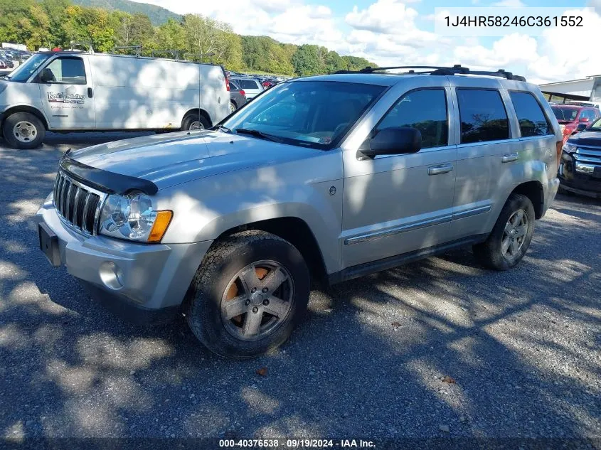 2006 Jeep Grand Cherokee Limited VIN: 1J4HR58246C361552 Lot: 40376538