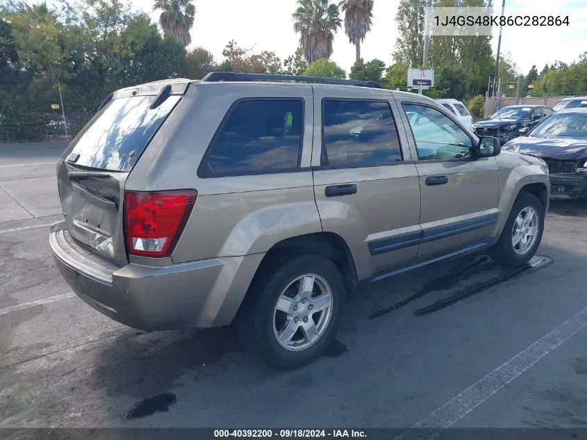 2006 Jeep Grand Cherokee Laredo VIN: 1J4GS48K86C282864 Lot: 40392200