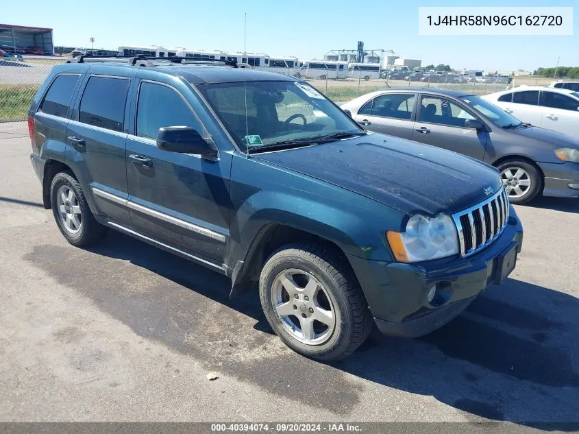 2006 Jeep Grand Cherokee Limited VIN: 1J4HR58N96C162720 Lot: 40394074