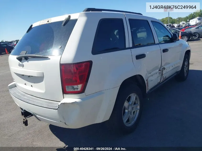 2006 Jeep Grand Cherokee Laredo VIN: 1J4GR48K76C249964 Lot: 40426341