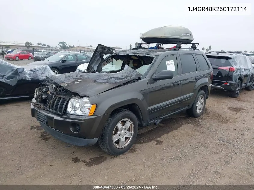 2006 Jeep Grand Cherokee Laredo/Columbia/Freedom VIN: 1J4GR48K26C172114 Lot: 40447303