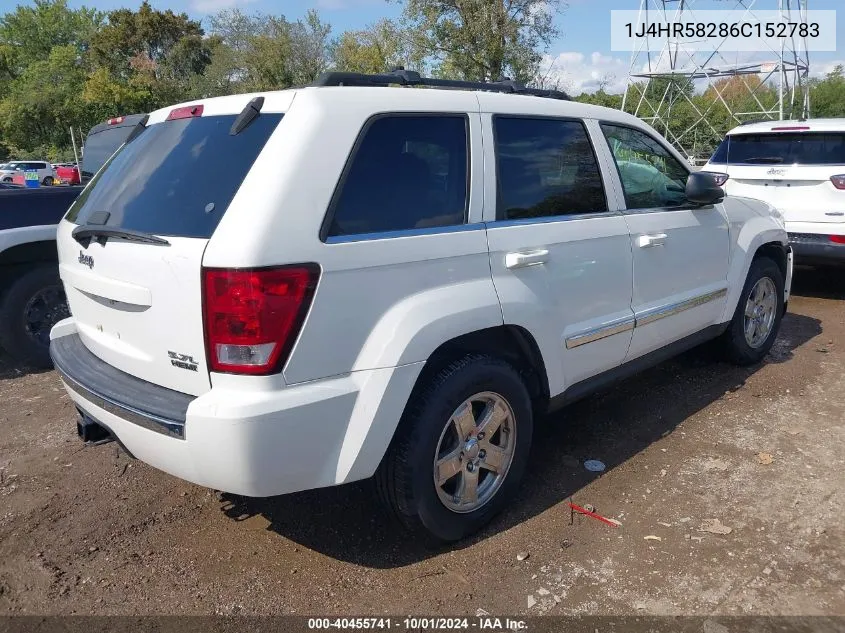 1J4HR58286C152783 2006 Jeep Grand Cherokee Limited